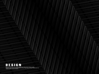 Black abstract geometric background. Modern shape concept. Black gradient lines poola background.