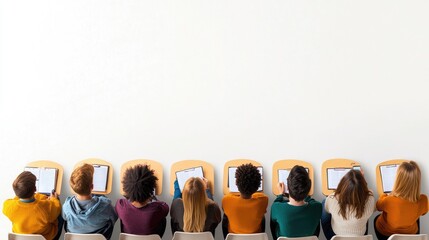 Digital Classroom Setup with Engaged Students