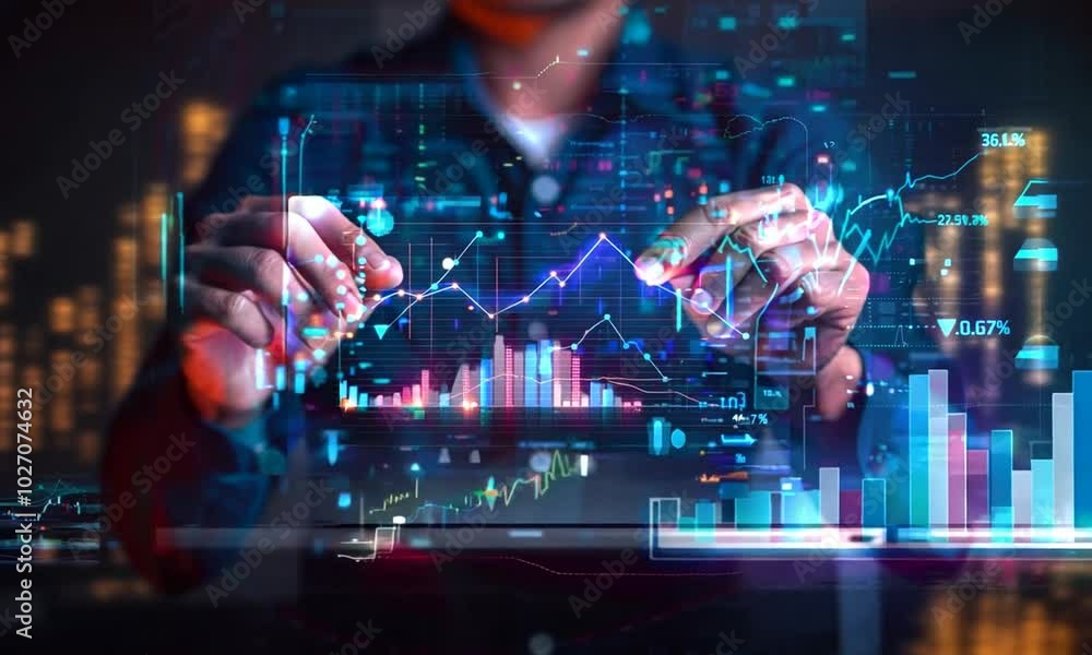 Aufkleber advanced data analytics growing display