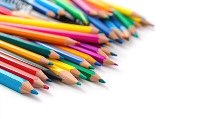 Fototapeta premium Colorful School Supplies Neatly Arranged on Desk
