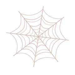 Halloween spiderweb clipart. Spooky Halloween element. Hand draw Vector illustration in flat style