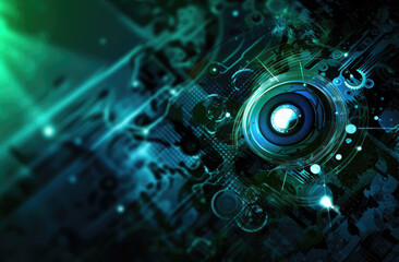 Obraz premium Futuristic Cybernetic Eye Art