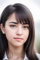 Fototapeta premium ia generated. portrait of a young woman