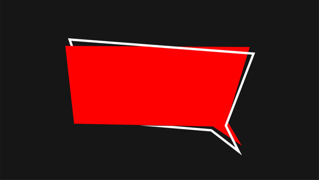 recommend clip art: Red bubble speech element vector isolated on black background 