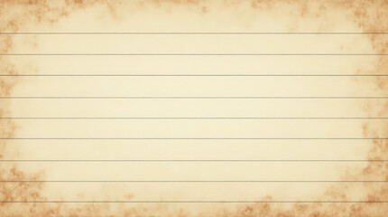 Vintage Lined Notebook Paper Texture with Coffee Ring Stain for Creative Backgrounds and Stationery Design