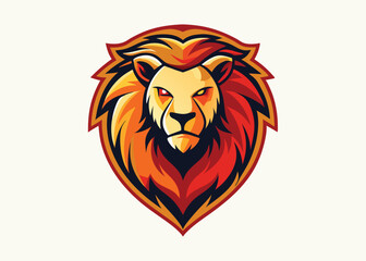Obraz premium lion head mascot logo vector illustration.