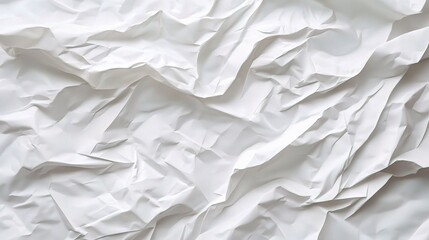 Obraz premium Crumpled White Paper Texture for Background Use