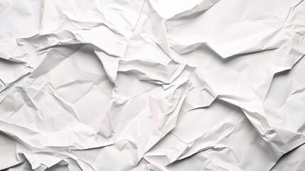 Obraz premium Crumpled White Paper Texture Background