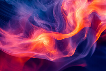 Colorful swirling smoke creates a dreamy atmosphere in abstract design