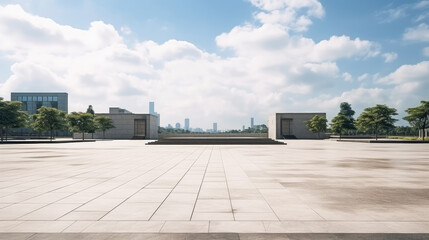 Expansive Urban Plaza in Modern Metropolis