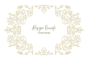 Vector ornamental decorative design. Elegant ornate element for design template.