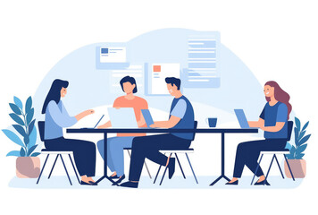 Team Collaboration in a Modern Office