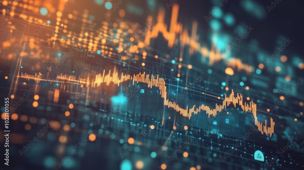 Aufkleber intersecting lines grid background representing financial stability and analytical concepts