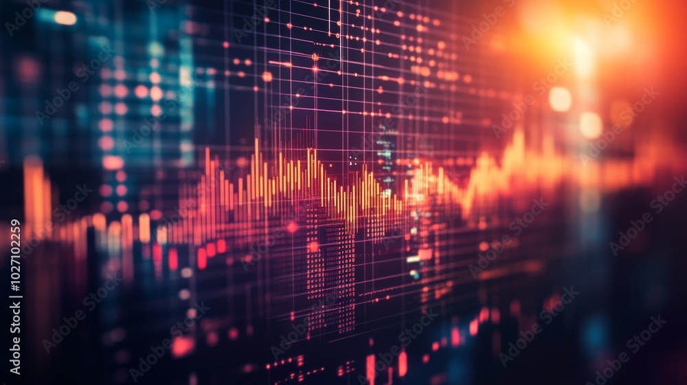 Aufkleber intersecting lines grid background symbolizing financial stability and analytical concepts