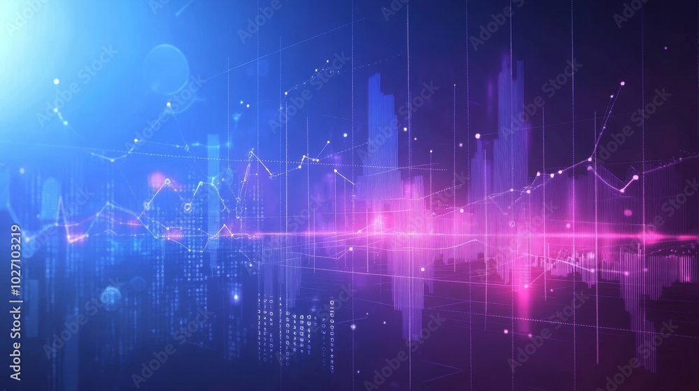 Aufkleber intersecting lines grid background symbolizing financial stability and analytical insights