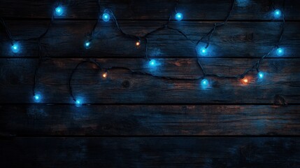 The Blue String Lights Display