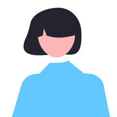 illustration of a female user