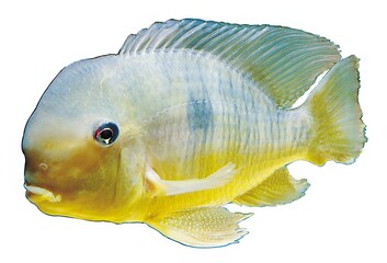 Fish shape over white background, fish clipart