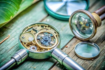 Fototapeta premium Vintage Wristwatch Repair Tools and Techniques for Timeless Restoration