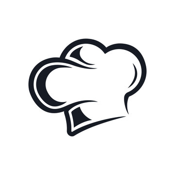 chef hat logo and icon vector design template