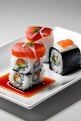 ia generated. sushi on a plate