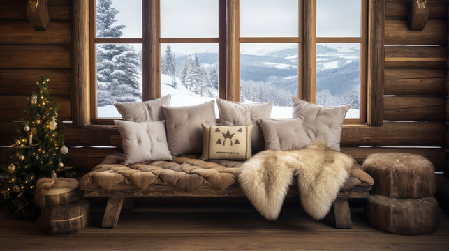 Cozy Winter Cabin Retreat with Mountain View