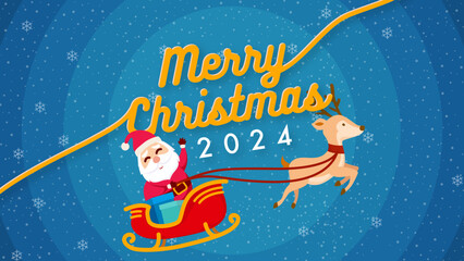 merry christmas santa background greeting
