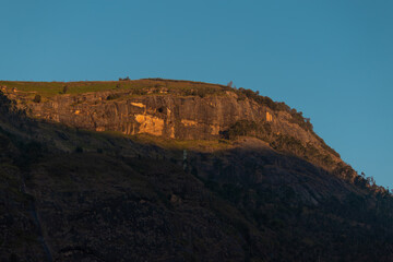 sunset and mountains