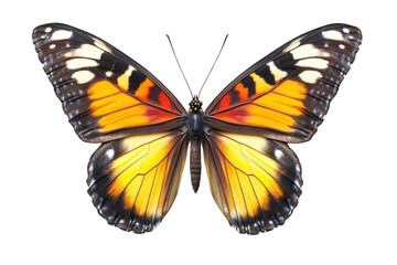 Obraz premium Closeup of a Colorful Butterfly with Black Background