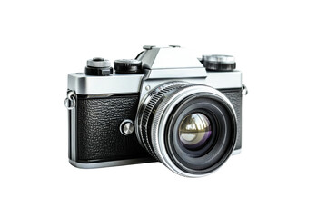 Vintage Film Camera with Black Background