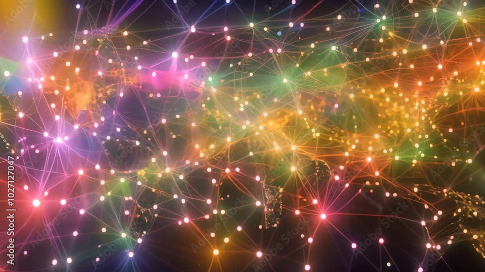 Aufkleber capturing the intricate global web of connections, illustrate the interconnectedness and complexity 