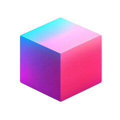Vibrant 3D Colorful Cube Icon, Abstract 3D Cube in Vivid Colors, Modern 3D Colorful Cube Design.