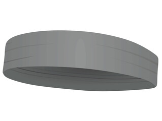 Grey sport head band. vector illustration