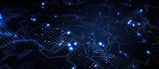 Futuristic Circuit Board Technology Abstract Background