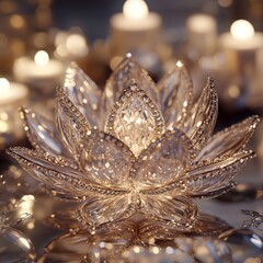 Fototapeta premium An elegant crystal lotus