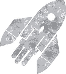 Retro rocket cartoon vector ilustration