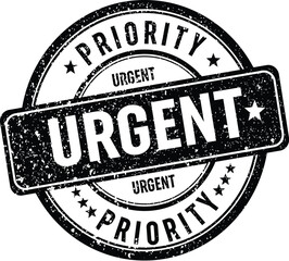 Black grunge urgent stamp template