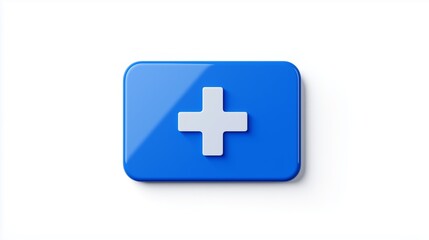 Fototapeta premium Health insurance card icon, symbolizing the financial aspect of health care and patient security.