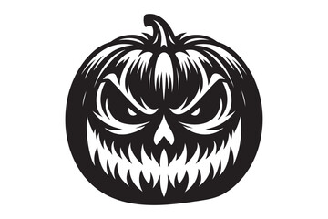 Spooky Halloween Pumpkin Silhouette 32.eps