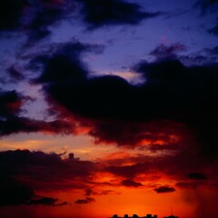 Clouds and sky background. Natural atmosphere
