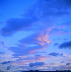 Clouds and sky background. Natural atmosphere