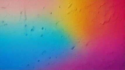 Vibrant color gradient background, concrete wall texture.