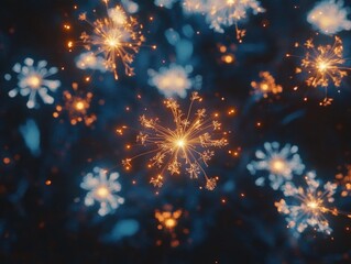 Fototapeta premium Aerial fireworks display