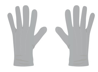 Grey  winter gloves. vector illustration