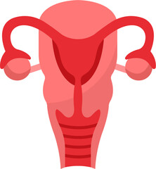 Flat Illustration Of Ovary Human Organ