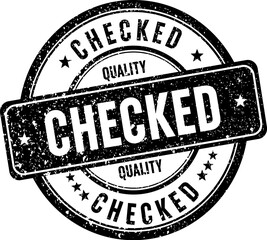 Black grunge checked stamp template