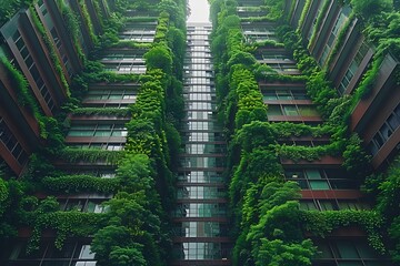 Vertical Garden Architecture Enhances Urban Skyscraper Design for Eco-Friendly Living