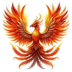 phoenix on white background