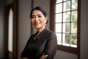 ia generated. portrait of a smiling woman