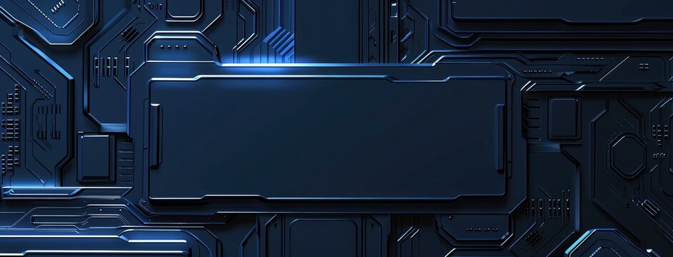 Futuristic Technology Circuit Board Banner Design